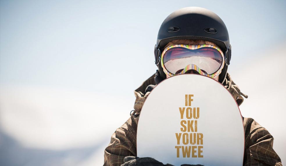 If you ski you're twee, apparently. A snowboarder makes a statement